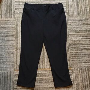 New York & Company Elegant Capri Black Trousers Size 14 Tall